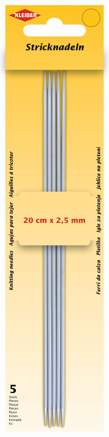 KLEIBER Stricknadeln / Strumpfspiele 20cmx2,5mm