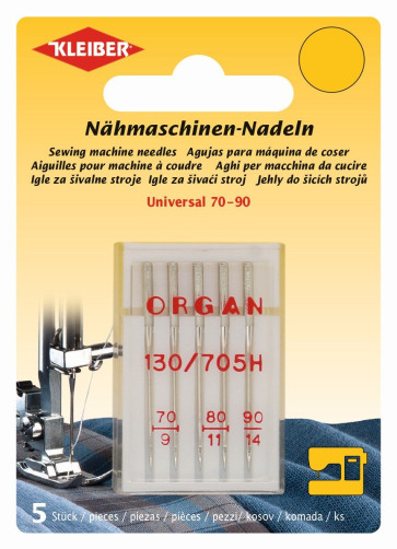 KLEIBER ORGAN Nähmaschinen-Nadeln Universal/5Stk./70-90