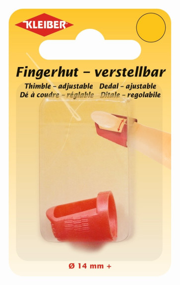 KLEIBER Fingerhut verstellbar rot
