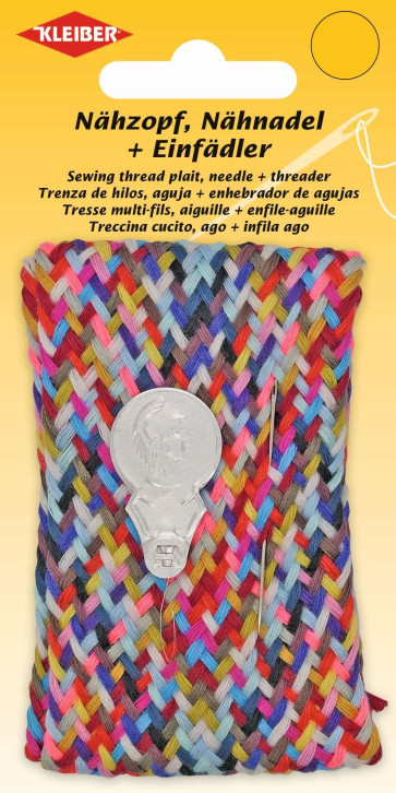 KLEIBER Nähzopf m. Nadel und Einfädler 48Str.x60cm/24Farben