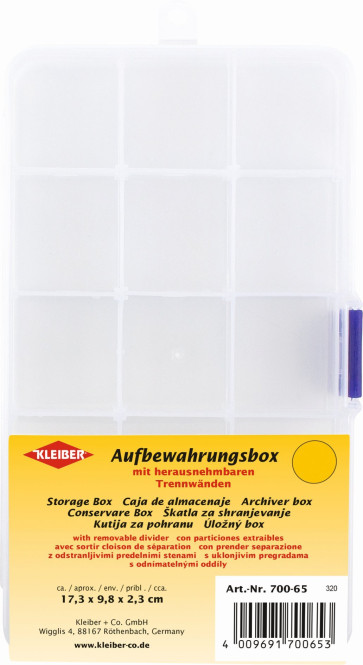 KLEIBER Aufbewahrungs- u. Sortierbox 15Fächer/transparent
