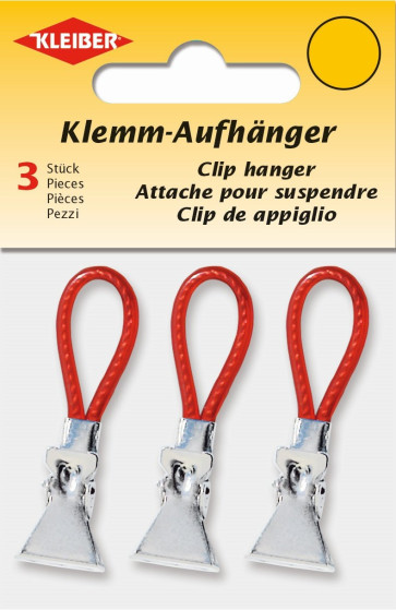 KLEIBER Klemm-Aufhänger 3er Set  rot
