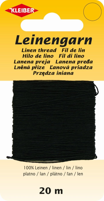 KLEIBER Leinengarn 20m/schwarz
