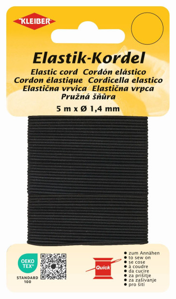 KLEIBER Elastik-Kordel Ø1,4mmx5m/schwarz