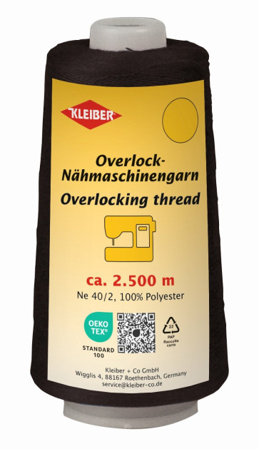 KLEIBER Overlock-Nähmaschinengarn 2500m/schwarz
