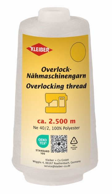 KLEIBER Overlock-Nähmaschinengarn 2500m/weiß