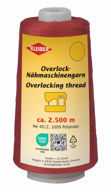 KLEIBER Overlock-Nähmaschinengarn 2500m/rot
