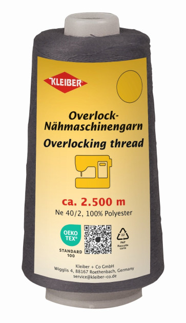 KLEIBER Overlock-Nähmaschinengarn 2500m/dunkelgrau
