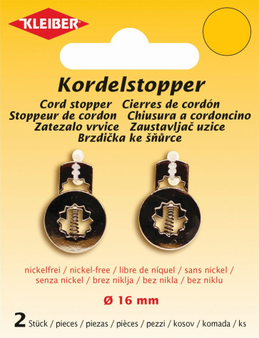 KLEIBER Kordelstopper Metall 2Stk./Ø16mm/silber