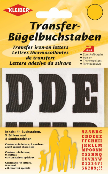 KLEIBER Transfer-Bügel-Buchstaben 3,5cmx3cm/schwarz
