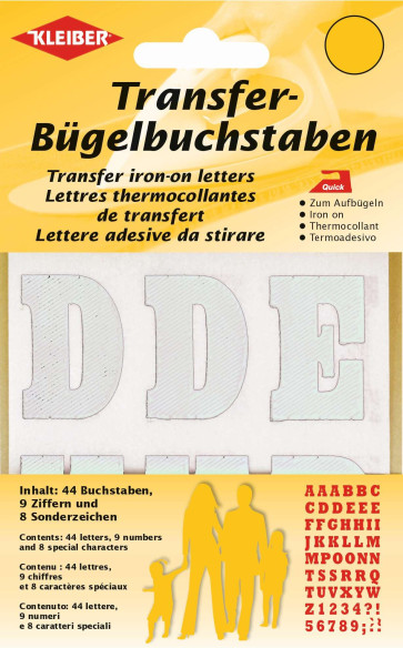 KLEIBER Transfer-Bügel-Buchstaben 3,5cmx3cm/weiß