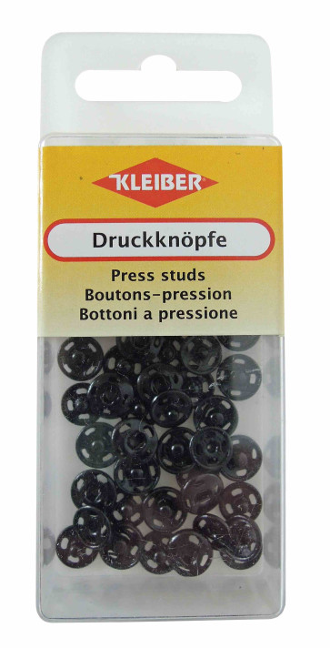 KLEIBER Druckknöpfe klein 24Stk./Ø0,8cm/schwarz