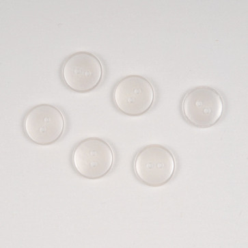 KLEIBER Hemdenknöpfe 25Stk./Ø1,5cm/transparent
