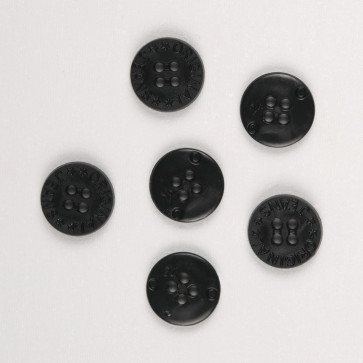KLEIBER Hemdenknöpfe 12Stk./Ø1,5cm/schwarz