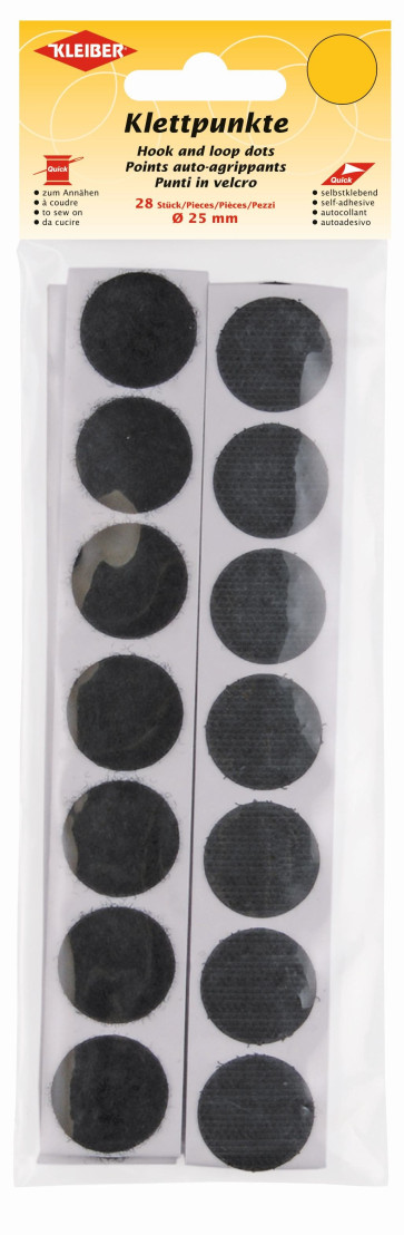 KLEIBER Klettpunkte gross 28Stk./Ø25mm/schwarz
