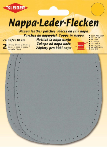 KLEIBER Nappa-Lederflecken 2x12,5cmx10cm/hellgrau