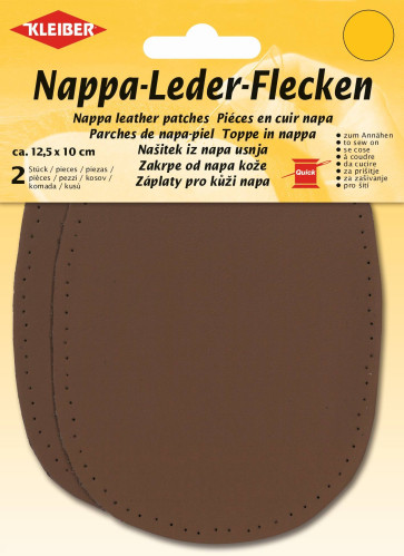 KLEIBER Nappa-Lederflecken 2x12,5cmx10cm/dunkelbraun