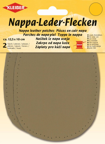 KLEIBER Nappa-Lederflecken 2x12,5cmx10cm/beige