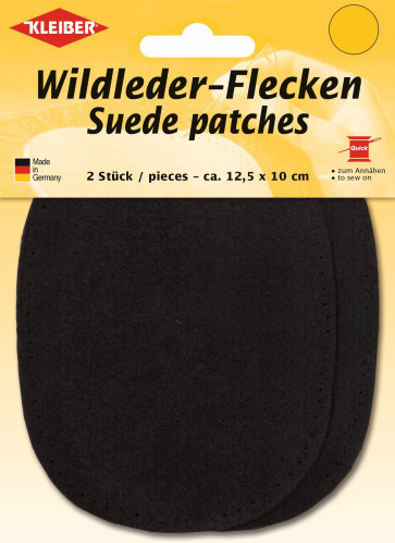 KLEIBER Wildlederflecken klein 2x12,5cmx10cm/schwarz