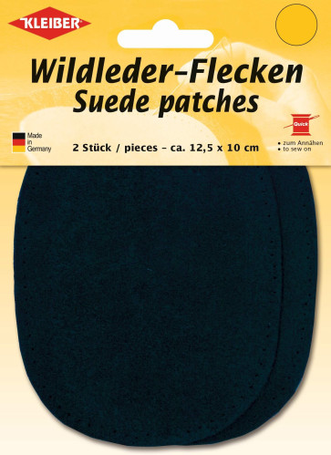 KLEIBER Wildlederflecken klein 2x12,5cmx10cm/dunkelblau