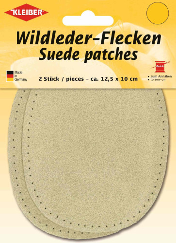 KLEIBER Wildlederflecken klein 2x12,5cmx10cm/beige