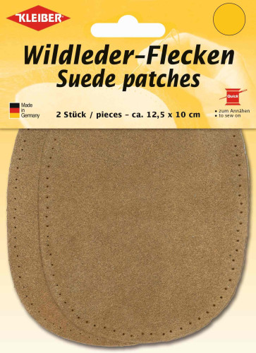 KLEIBER Wildlederflecken klein 2x12,5cmx10cm/braun