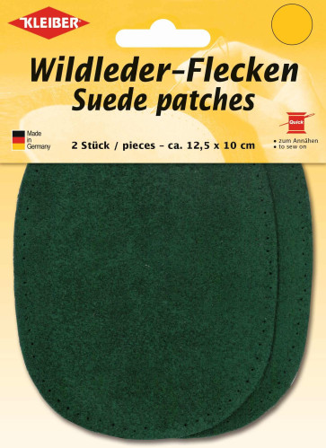 KLEIBER Wildlederflecken klein 2x12,5cmx10cm/grün