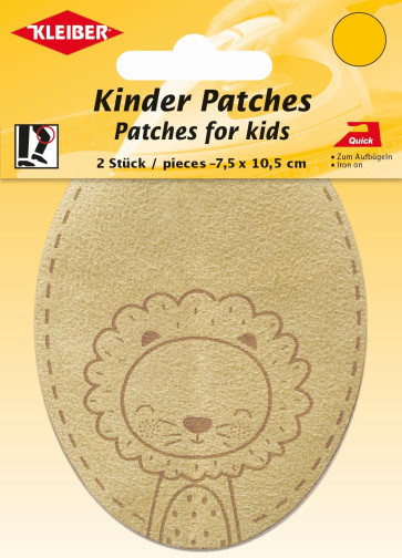 KLEIBER Kinder Bügel-Patch / Löwe 2x7,5x10,5cm/braun