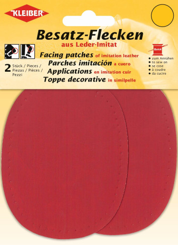 KLEIBER Besatz-Flecken oval 2x11cmx8,5cm/rot