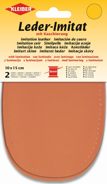 KLEIBER Leder-Imitat mit Kaschierung 2x10cmx15cm/orange