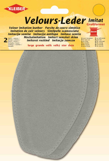 KLEIBER Velours-Leder-Imitat groß 2x18,5cmx9,5cm/beige