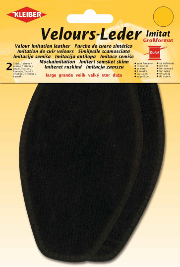 KLEIBER Velours-Leder-Im.at groß 2x18,5cmx9,5cm/dklbraun