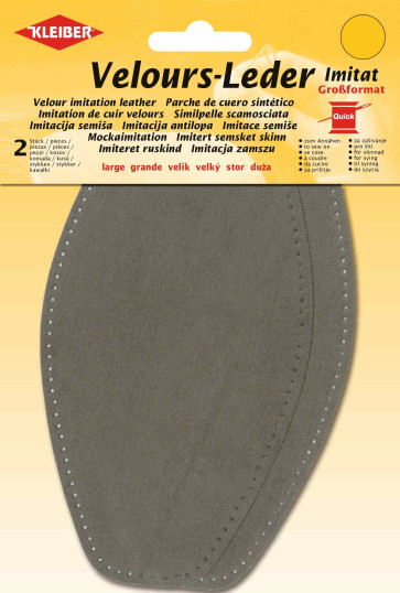 KLEIBER Velours-Leder-Imitat groß 2x18,5cmx9,5cm/taupe