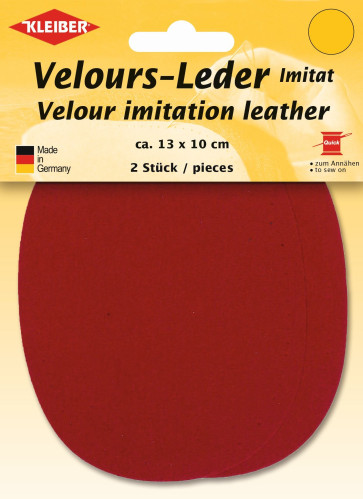 KLEIBER Velours-Leder-Imitat klein 2x13cmx10cm/rot
