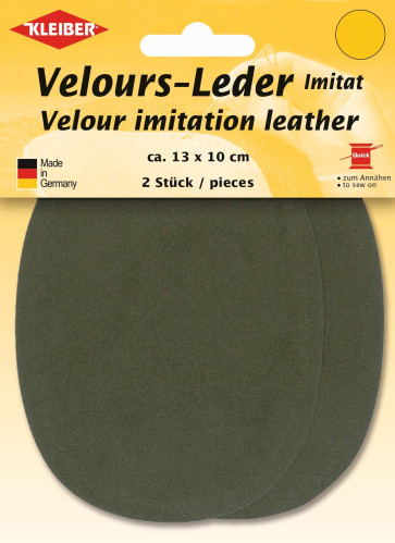 KLEIBER Velours-Leder-Imitat klein 2x13cmx10cm/oliv