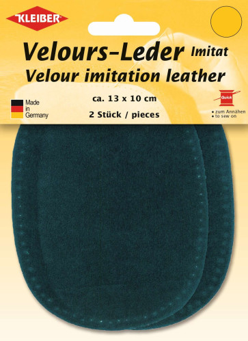 KLEIBER Velours-Leder-Imitat klein 2x13cmx10cm/wasserblau
