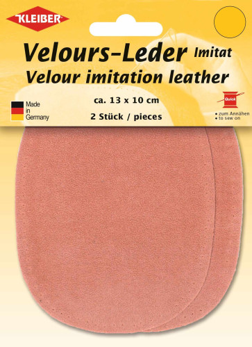 KLEIBER Velours-Leder-Imitat klein 2x13cmx10cm/lachs