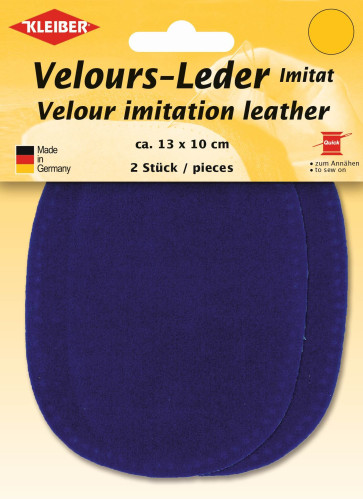 KLEIBER Velours-Leder-Imitat klein 2x13cmx10cm/königsblau