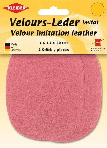 KLEIBER Velours-Leder-Imitat klein 2x13cmx10cm/perlrosa