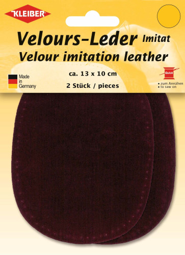 KLEIBER Velours-Leder-Imitat klein 2x13cmx10cm/pflaume