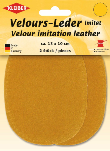KLEIBER Velours-Leder-Imitat klein 2x13cmx10cm/citrin
