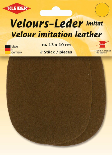 KLEIBER Velours-Leder-Imitat klein 2x13cmx10cm/kastanie
