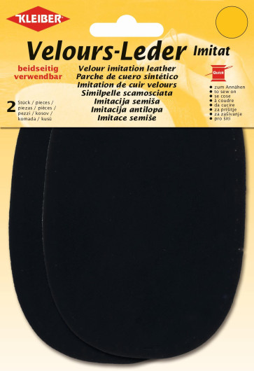 KLEIBER Velours-Leder Im.at beidseitig 2x10cmx15cm/sw