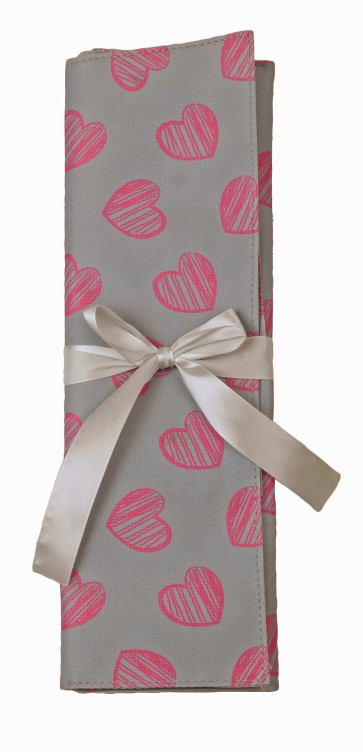KLEIBER Stricknadeltasche  Herzenpink/grau