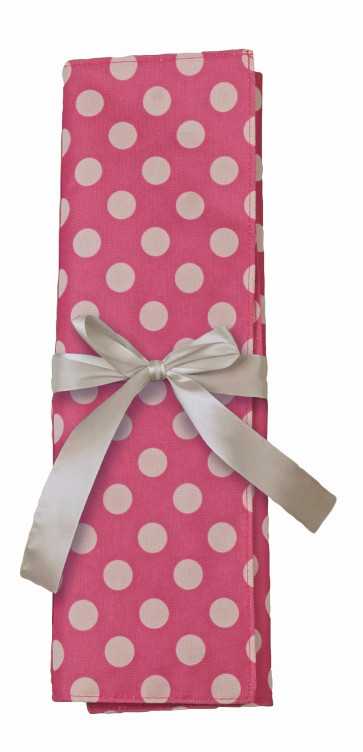 KLEIBER Häkelnadeltasche pink/weiß