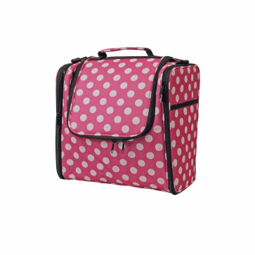 KLEIBER Garn- und Strickzubehörtasche groß  pink/weiß
