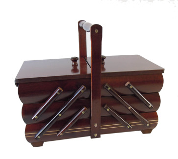 KLEIBER Holz-Nähkästchen 30x14x24cm/dunkel