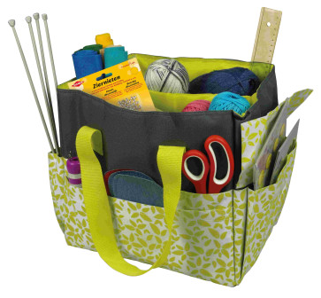 KLEIBER Basteltasche/Handarbeitstasche 34x29x25cm/Kiwi,grau