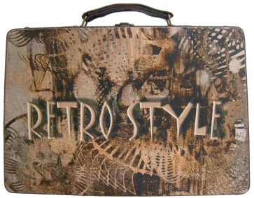 KLEIBER Retro Koffer Retro Style braun 34cmx23cmx13,5 cm