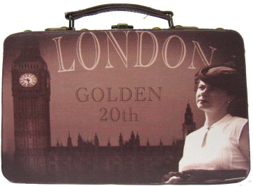 KLEIBER Retro Koffer London Golden 20th 30cmx18cmx11,5 cm